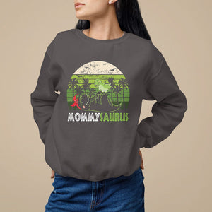 Mother's Day Sweatshirt Mommysaurus Mommy Dinosaur TS09 Dark Chocolate Printyourwear