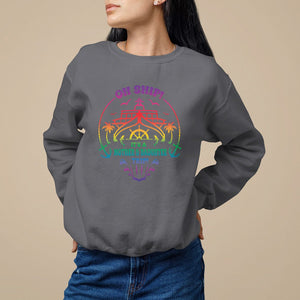 Mother's Day Sweatshirt Oh Ship It's A Mother Daughter Trip Cruise TS09 Charcoal Printyourwear