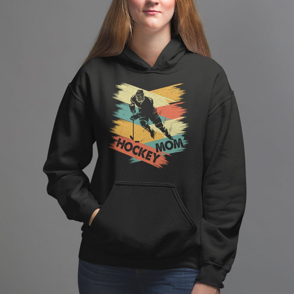 Hockey Mom Hoodie Mother's Day Mama Of Hockey Player TS09 Black Printyourwear