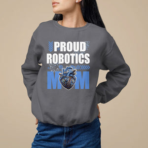 Proud Robotics Mom Robot Lover Mother's Day Sweatshirt TS09 Charcoal Printyourwear