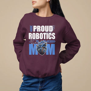 Proud Robotics Mom Robot Lover Mother's Day Sweatshirt TS09 Maroon Printyourwear