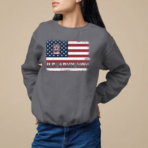 Mother's Day Sweatshirt U.S Army Mom American Flag Veteran TS09 Charcoal Printyourwear