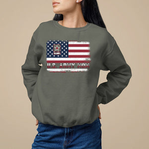 Mother's Day Sweatshirt U.S Army Mom American Flag Veteran TS09 Military Green Printyourwear