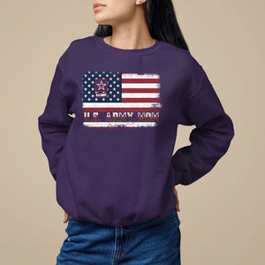 Mother's Day Sweatshirt U.S Army Mom American Flag Veteran TS09 Purple Printyourwear