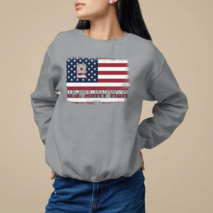 Mother's Day Sweatshirt U.S Army Mom American Flag Veteran TS09 Sport Gray Printyourwear