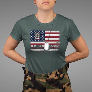 Mother's Day T Shirt U.S Army Mom American Flag Veteran TS09 Dark Forest Green Printyourwear