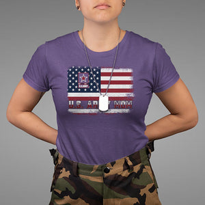 Mother's Day T Shirt U.S Army Mom American Flag Veteran TS09 Purple Printyourwear