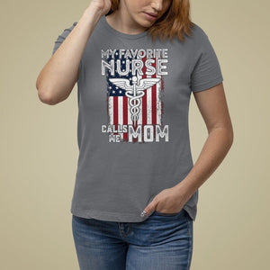 My Favorite Nurse Calls Me Mom Mother's Day T Shirt For Women TS09 Charcoal Printyourwear