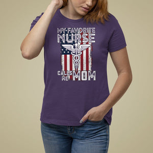 My Favorite Nurse Calls Me Mom Mother's Day T Shirt For Women TS09 Purple Printyourwear