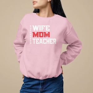 Mother's Day Sweatshirt Wife Mom Teacher Superhero TS09 Light Pink Printyourwear