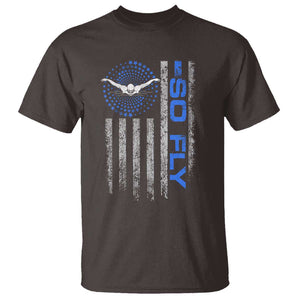 So Fly USA Swimming Team Sports Athlete Aquatic T Shirt TS09 Dark Chocolate Print Your Wear