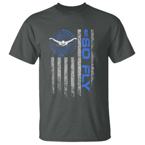 So Fly USA Swimming Team Sports Athlete Aquatic T Shirt TS09 Dark Heather Print Your Wear