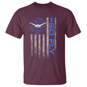 So Fly USA Swimming Team Sports Athlete Aquatic T Shirt TS09 Maroon Print Your Wear