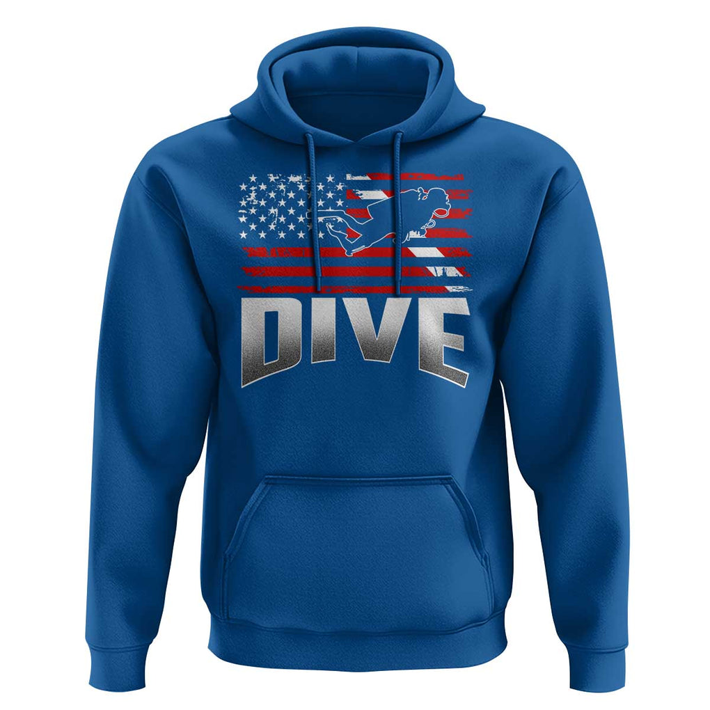 Scuba Diving Hoodie Diver Ocean American Flag TS09 Royal Blue Print Your Wear