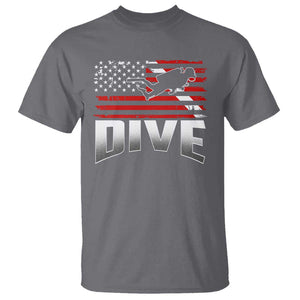 Scuba Diving T Shirt Diver Ocean American Flag TS09 Charcoal Print Your Wear