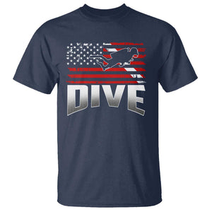 Scuba Diving T Shirt Diver Ocean American Flag TS09 Navy Print Your Wear