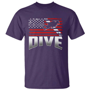 Scuba Diving T Shirt Diver Ocean American Flag TS09 Purple Print Your Wear