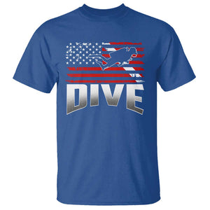 Scuba Diving T Shirt Diver Ocean American Flag TS09 Royal Blue Print Your Wear