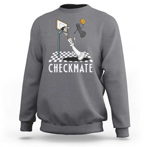 Funny Checkmate Chess Basketball Player Sweatshirt TS09 Charcoal Print Your Wear