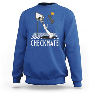 Funny Checkmate Chess Basketball Player Sweatshirt TS09 Royal Blue Print Your Wear