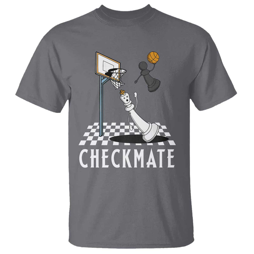 Funny Checkmate Chess Basketball Player T Shirt TS09 Charcoal Print Your Wear