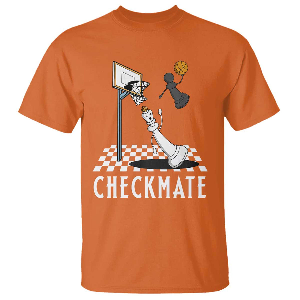 Funny Checkmate Chess Basketball Player T Shirt TS09 Orange Print Your Wear