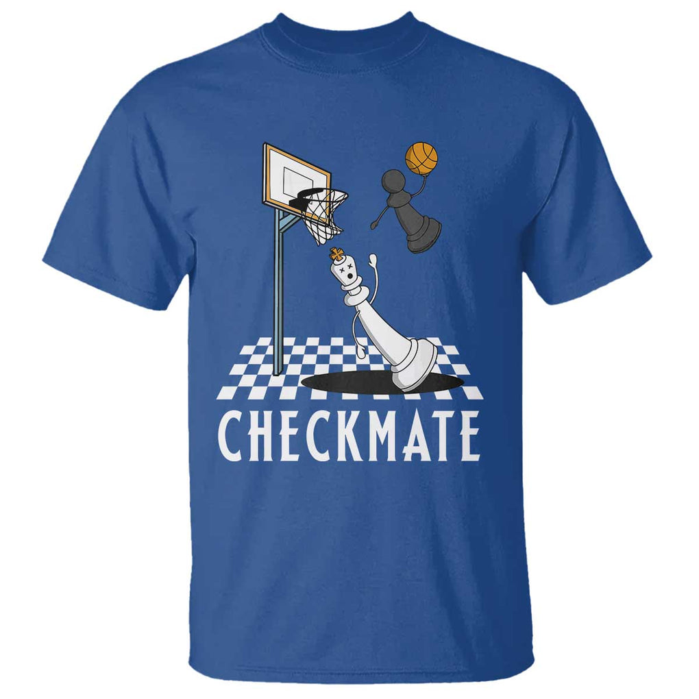 Funny Checkmate Chess Basketball Player T Shirt TS09 Royal Blue Print Your Wear