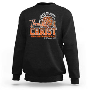 Christian Basketball Player Sweatshirt I Can Do All Things Through Christ Who Strengthens Me TS09 Black Print Your Wear