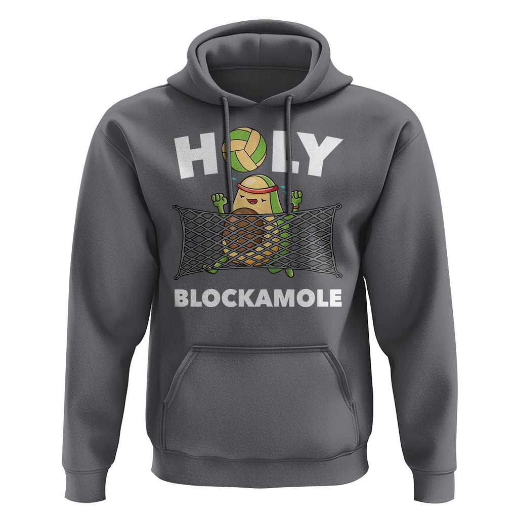 Funny Volleyball Hoodie Holy Blockamole Cute Avocado TS09 Charcoal Print Your Wear