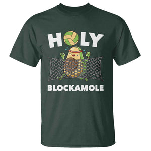 Funny Volleyball T Shirt Holy Blockamole Cute Avocado TS09 Dark Forest Green Print Your Wear