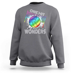 Volleyball One Hit Wonders Sweatshirt TS09 Charcoal Print Your Wear