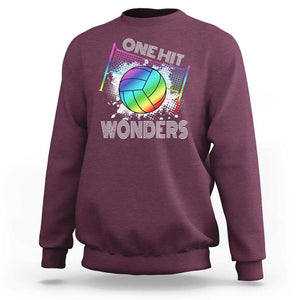 Volleyball One Hit Wonders Sweatshirt TS09 Maroon Print Your Wear