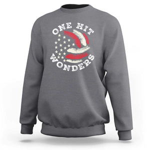 US Volleyball Sweatshirt One Hit Wonders American Flag Sport Lover TS09 Charcoal Print Your Wear