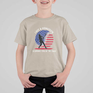 Funny Baseball T Shirt For Kid I Hit A Homerun Scoring You As My Dad TS09 Sand Print Your Wear