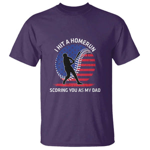 Funny Baseball T Shirt I Hit A Homerun Scoring You As My Dad TS09 Purple Print Your Wear