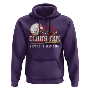 Funny Baseball Supporter Hoodie I Was A Cub's Fan Before It Was Cool TS09 Purple Print Your Wear