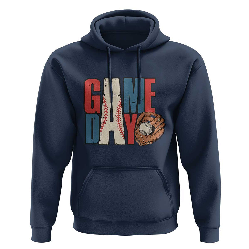 Baseball Game Day Hoodie TS09 Navy Print Your Wear
