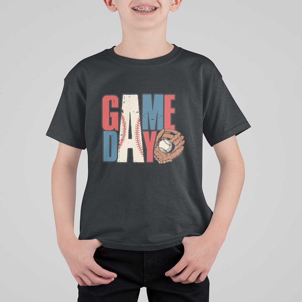 Baseball Game Day T Shirt For Kid TS09 Black Print Your Wear