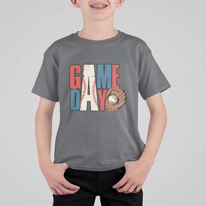 Baseball Game Day T Shirt For Kid TS09 Charcoal Print Your Wear