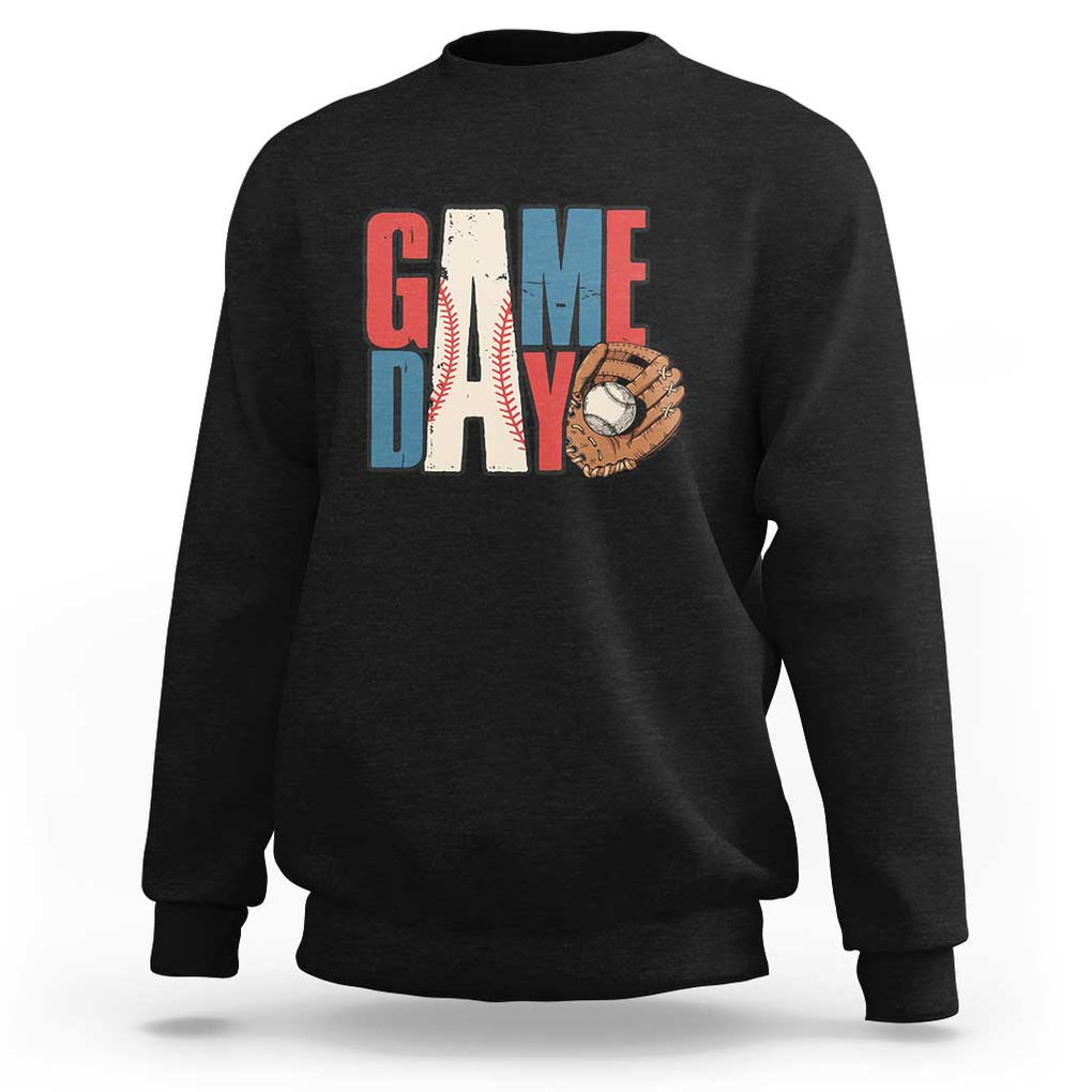 Baseball Game Day Sweatshirt TS09 Black Print Your Wear