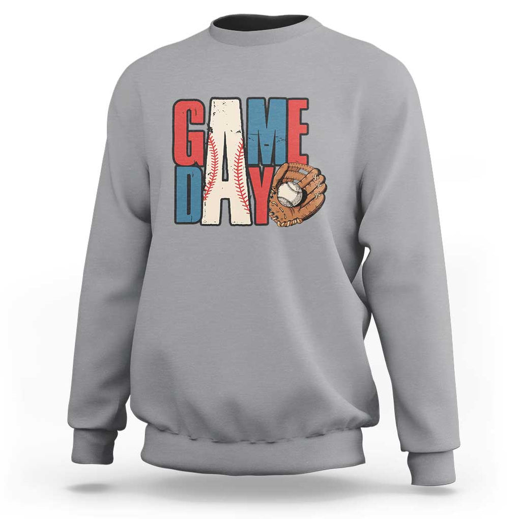 Baseball Game Day Sweatshirt TS09 Sport Gray Print Your Wear