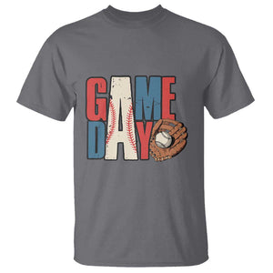 Baseball Game Day T Shirt TS09 Charcoal Print Your Wear