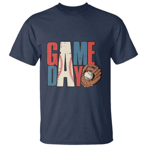 Baseball Game Day T Shirt TS09 Navy Print Your Wear