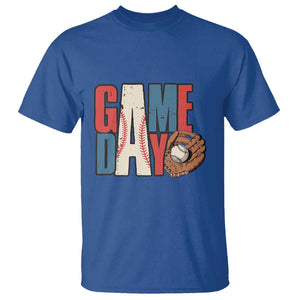 Baseball Game Day T Shirt TS09 Royal Blue Print Your Wear