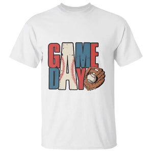 Baseball Game Day T Shirt TS09 White Print Your Wear