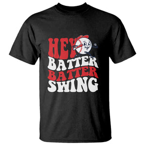 Funny Baseball T Shirt Hey Batter Swing Groovy TS09 Black Print Your Wear