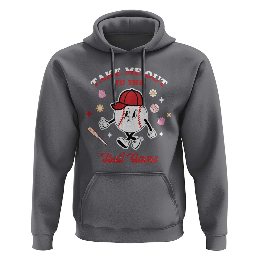 Funny Baseball Hoodie Take Me Out To The Ball Game Groovy TS09 Charcoal Print Your Wear