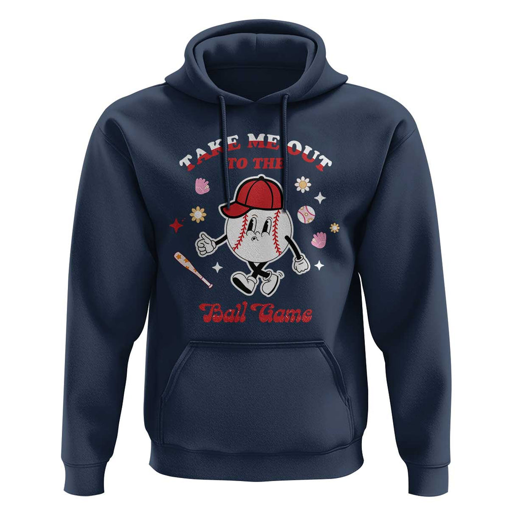 Funny Baseball Hoodie Take Me Out To The Ball Game Groovy TS09 Navy Print Your Wear