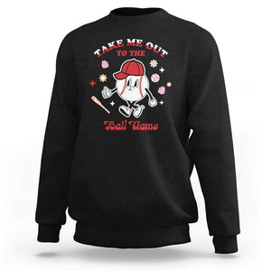 Funny Baseball Sweatshirt Take Me Out To The Ball Game Groovy TS09 Black Print Your Wear