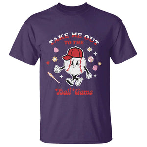 Funny Baseball T Shirt Take Me Out To The Ball Game Groovy TS09 Purple Print Your Wear